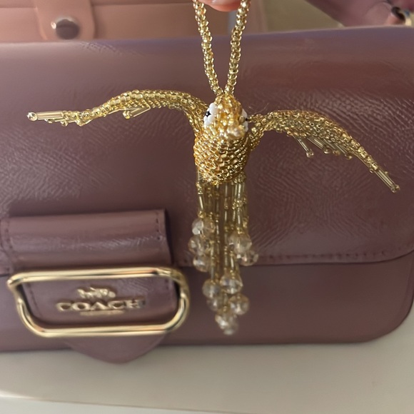Gold Hummingbird Purse/Key Chain - Picture 2 of 4